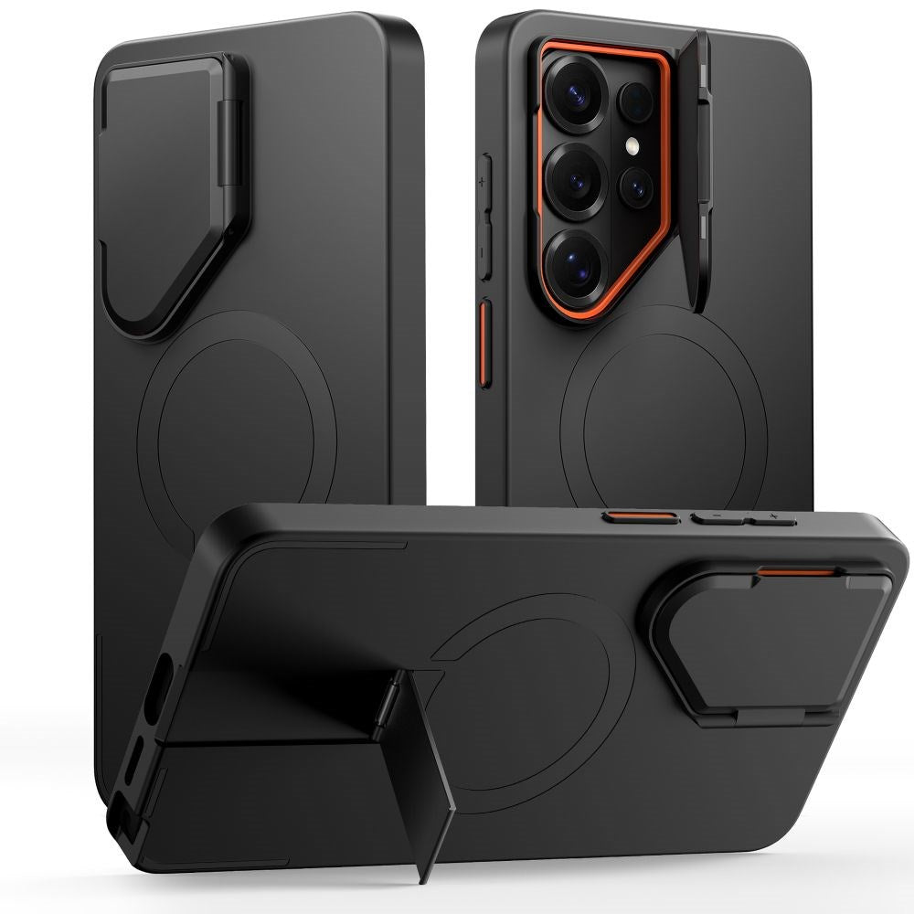 Samsung Galaxy S26 Ultra Tech-Protect Kevlar Aura Hybrid Bagside Cover - MagSafe Kompatibel - Sort