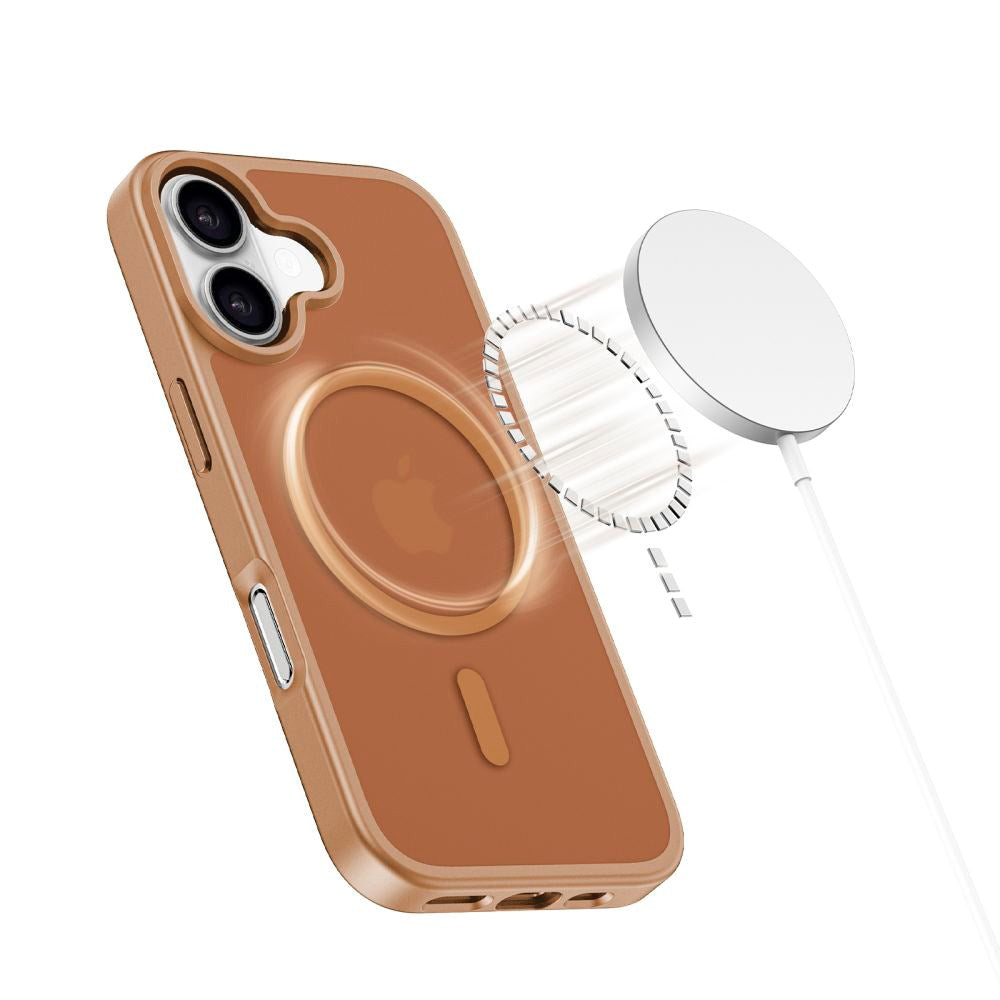 Tech-Protect iPhone 17 BasicMag Hybrid Bagside Cover - MagSafe Kompatibel - Mat Brun