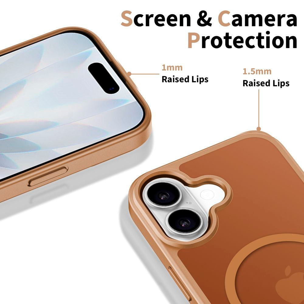 Tech-Protect iPhone 17 BasicMag Hybrid Bagside Cover - MagSafe Kompatibel - Mat Brun