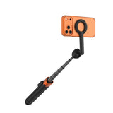 Tech-Protect L10S Bluetooth Tripod Selfie Stang - MagSafe Kompatibel - Sort / Orange