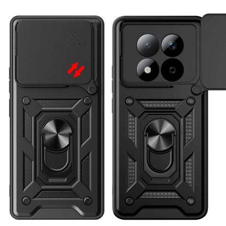 Xiaomi Redmi Note 15 Pro+ (Plus) Tech-Protect Camshield m. Fingergreb & Ståfunktion - Sort