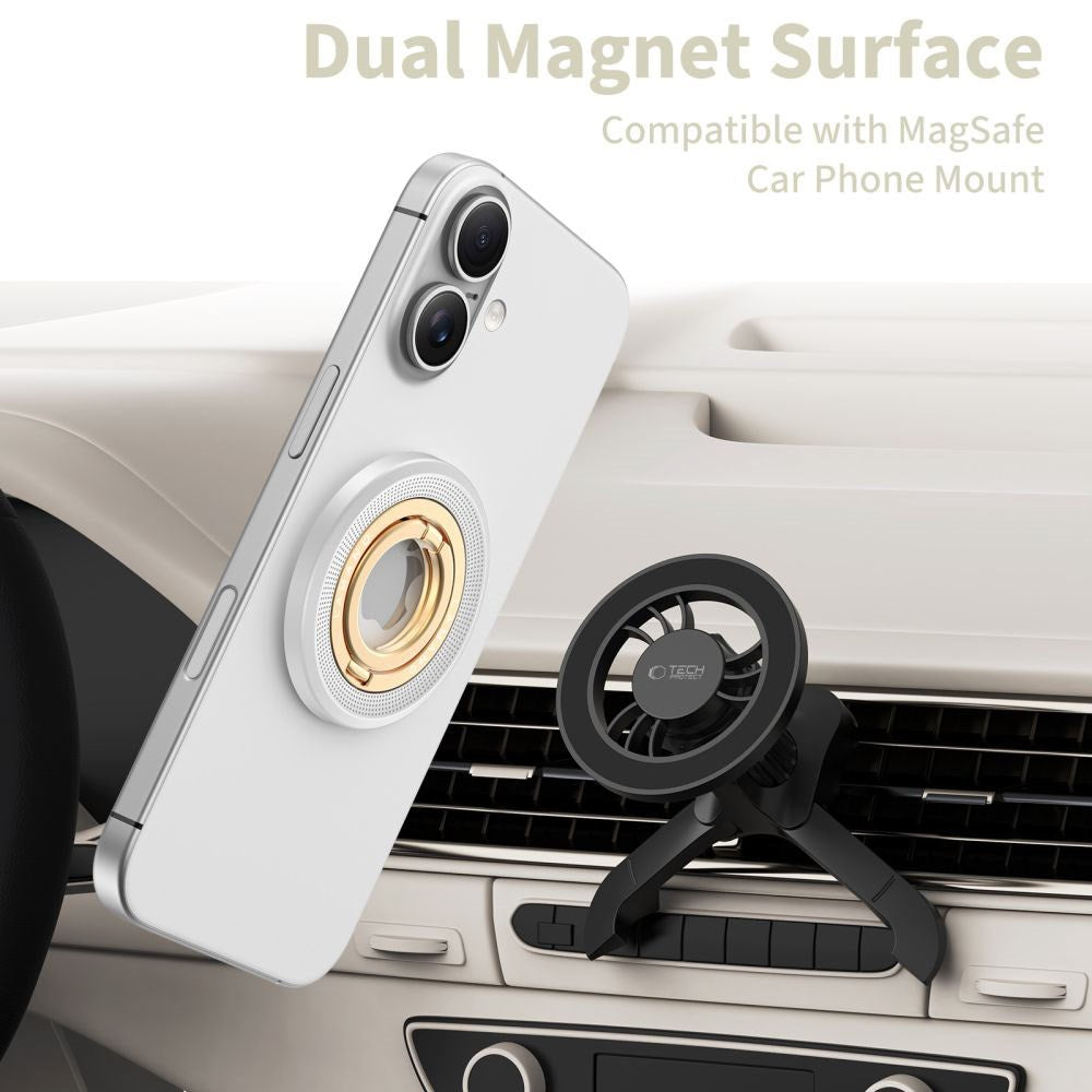 Tech-Protect Lamano Mobil Ring - MagSafe Kompatibel - Sølv / Guld