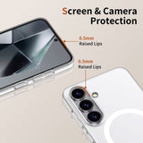 Samsung Galaxy S25 Tech-Protect MagSlim Bagside Cover - MagSafe Kompatibel - Mat Hvid