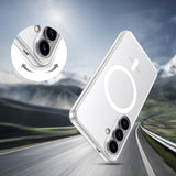 Samsung Galaxy S25 Tech-Protect MagSlim Bagside Cover - MagSafe Kompatibel - Mat Hvid