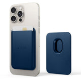 Tech-Protect MagWallet Magnetisk og Imiteret Læderkortholder - MagSafe Kompatibel - Blå