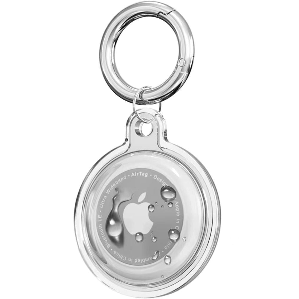 Tech-Protect Apple AirTag 1. & 2. Gen. Icon Case m. Karabinhage - 4 stk. - Gennemsigtig