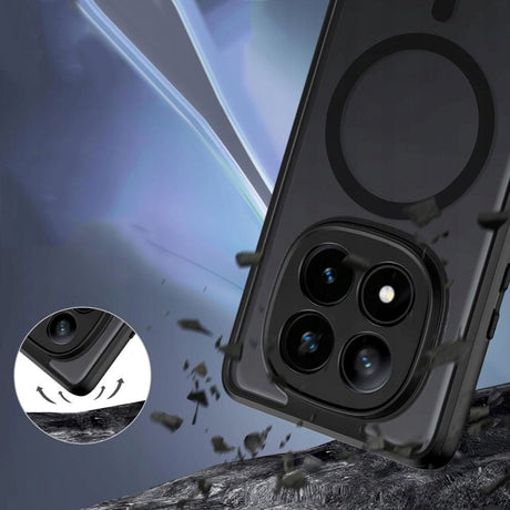 Tech-Protect MagMat Plastik Cover - Xiaomi Redmi Note 14 Pro (5G) - MagSafe Kompatibel - Gennemsigtig / Sort