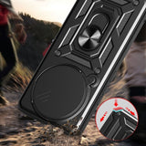 Xiaomi Redmi Note 14 Pro (5G) Tech-Protect Camshield Cover m. Magnetisk Fingerring & Ståfunktion - Sort