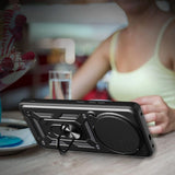 Xiaomi Redmi Note 14 Pro (5G) Tech-Protect Camshield Cover m. Magnetisk Fingerring & Ståfunktion - Sort