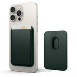 Tech-Protect MagWallet Magnetisk og Imiteret Læderkortholder - MagSafe Kompatibel - Grøn