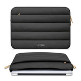 Tech-Protect Fluffy MacBook / Laptop 15-16" Sleeve m. Ekstra Lynlåslomme - Maks. Mål: 27 x 38cm - Sort