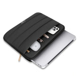 Tech-Protect Fluffy MacBook / Laptop 15-16" Sleeve m. Ekstra Lynlåslomme - Maks. Mål: 27 x 38cm - Sort