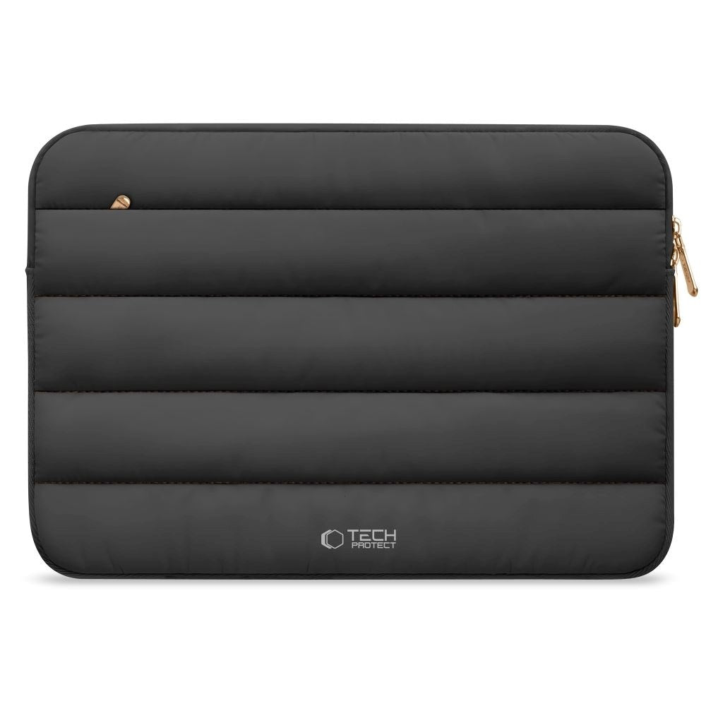 Tech-Protect Fluffy MacBook / Laptop 15-16" Sleeve m. Ekstra Lynlåslomme - Maks. Mål: 27 x 38cm - Sort