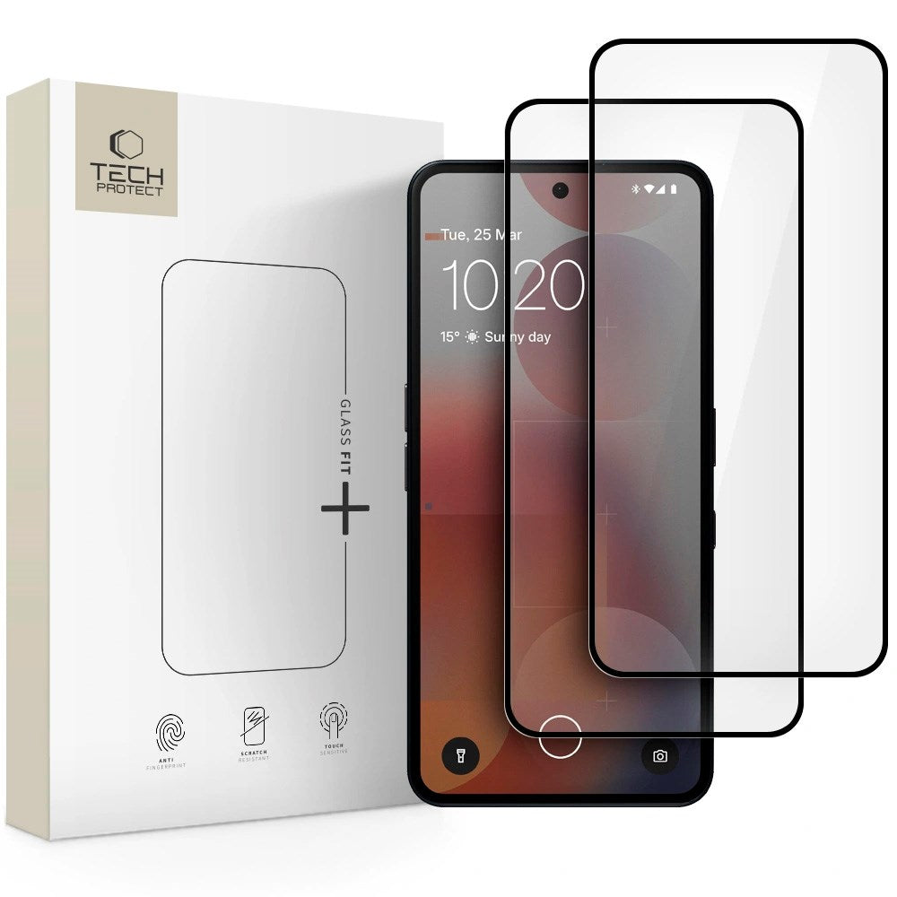 Nothing Phone (3a) / (3a) Pro Glass Fit+ - Beskyttelsesglas - 2 stk - Gennemsigtig