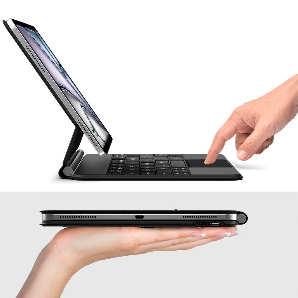 iPad Air 13" (2026 / 2025 / 2024) / Pro 12.9" (2022 / 2021 / 2020) Tech-Protect Keyboardcover  - Engelsk Tastatur - Sort - (DEMO)