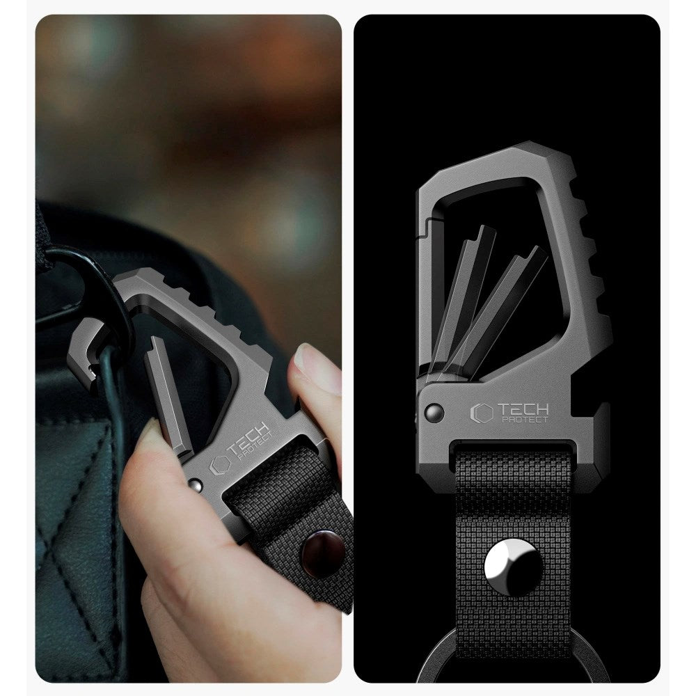 SlideLock Karabinnøglering - Tech-Protect - Sort