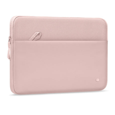 Tech-Protect MacBook / Laptop 13-14" Beskyttende Sleeve med Lomme - Foret Inderside - Lyserød