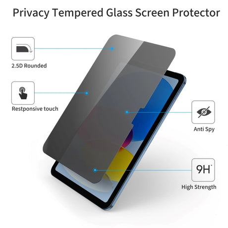 Tech-Protect Glass Spy+ iPad 11" (2025) / 10.9" (2024/2022) Skærmbeskyttelsesglas - Privacy Funktion