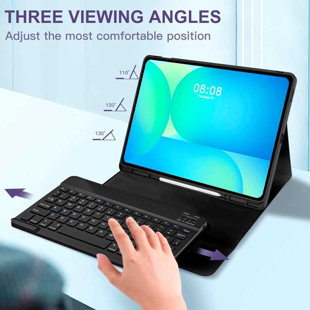 Samsung Galaxy Tab S10 FE+ (Plus) Tech-Protect Keyboardcover  - Engelsk Tastatur - Sort