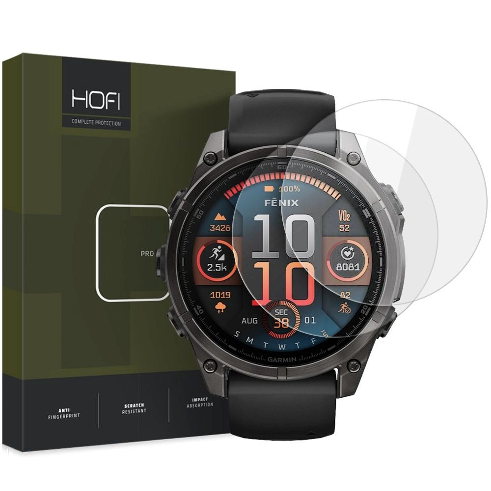 Garmin Fenix 8 (47 mm) Hofi 2-pack- Skærmbeskyttelse - Gennemsigtig