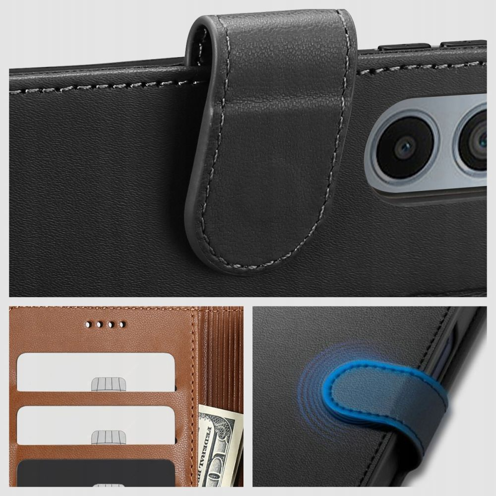 Xiaomi Redmi 14C Tech-Protect Flip Wallet m. Pung - Sort