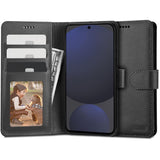 Samsung Galaxy S24 FE Tech-Protect Wallet Flip Cover m. Pung & Ståfunktion - Sort