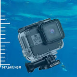GoPro Hero 5 / 6 / 7 Tech-Protect GA200 Vandtæt Case - Gennemsigtig