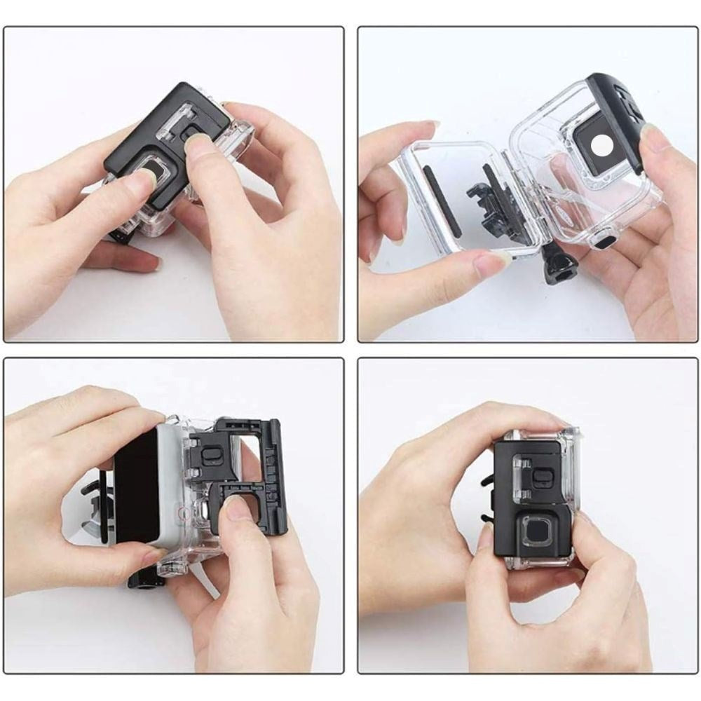 GoPro Hero 5 / 6 / 7 Tech-Protect GA200 Vandtæt Case - Gennemsigtig