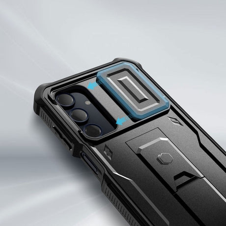 Samsung Galaxy A16 (4G/5G) Tech-Protect Kevlar Pro Hårdt Plastik Bagside Cover m. Skærmbeskyttelse & Kickstand - Sort