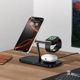 Tech-Protect 15W 3-i-1 Trådløs Oplader - Qi2 / MagSafe Kompatibel - Sort