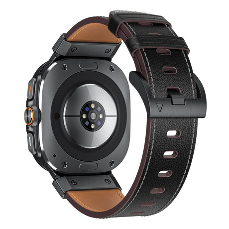 Samsung Galaxy Watch Ultra 2 / Ultra (47mm) Tech-Protect Delta Pro Kunstlæder Rem - Sort