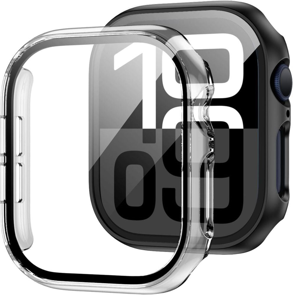 Apple Watch 11 / 10 Tech-Protect DEFENSE360 Smartwatch Case m. Skærmbeskyttelse - 42mm - Gennemsigtig