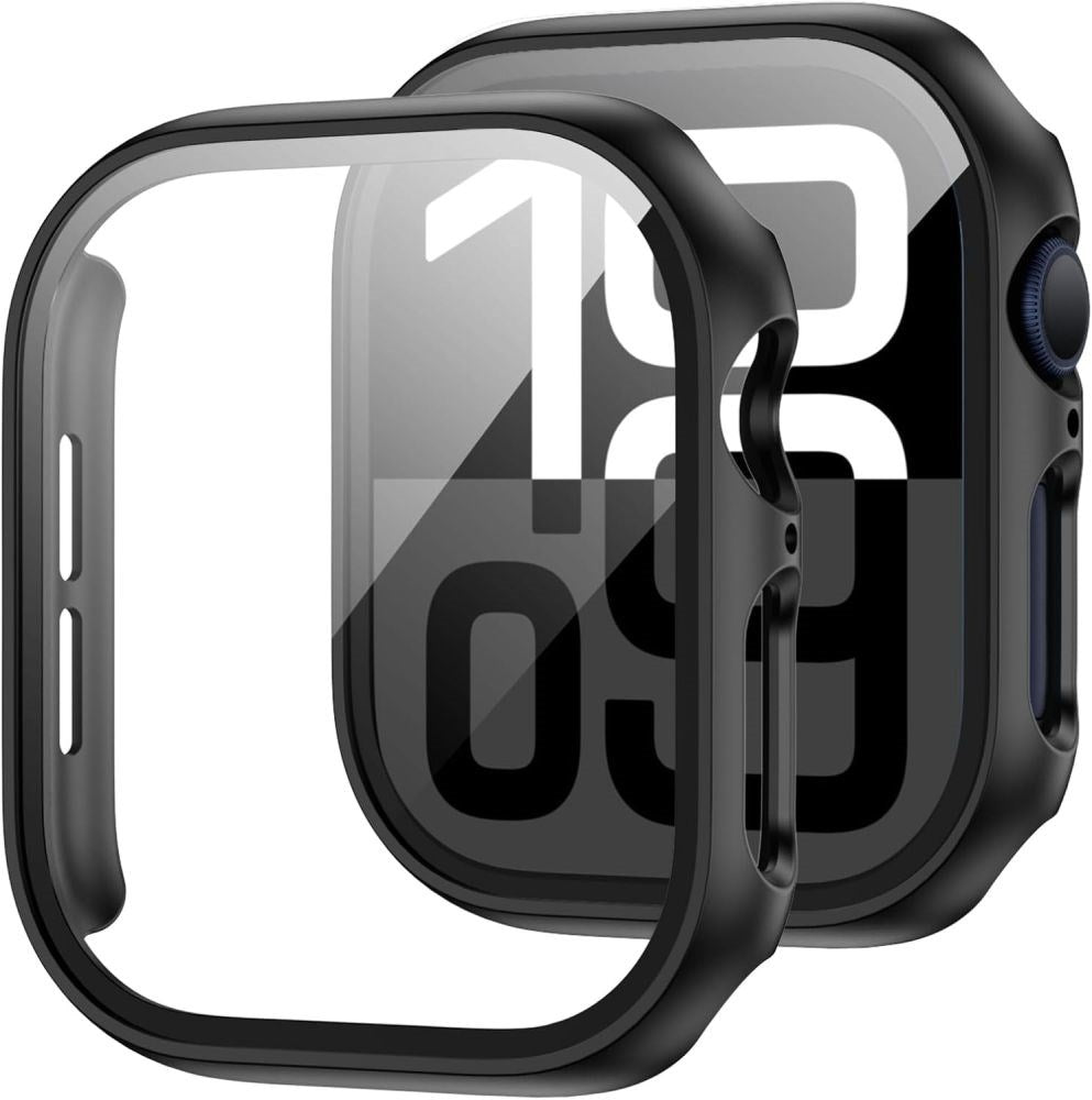 Apple Watch 11 / 10 Tech-Protect DEFENSE360 Smartwatch Case m. Skærmbeskyttelse - 46mm - Sort
