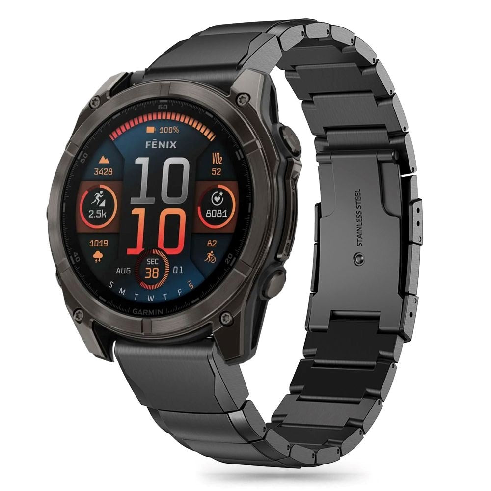 Universal Garmin 26mm QuickFit Tech-Protect Stål Rem - Sort