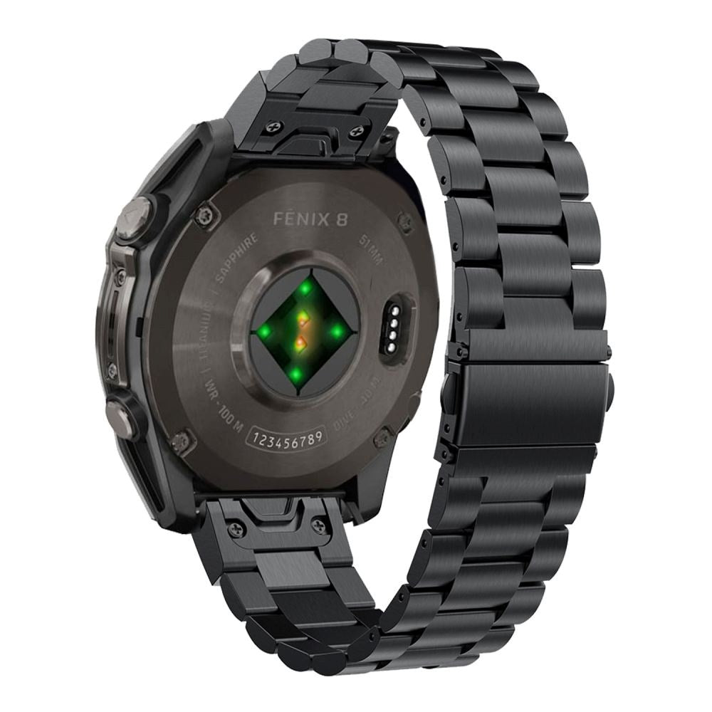 Tech-Protect Garmin Universal 26mm QuickFit Rustfri Stålrem - Sort