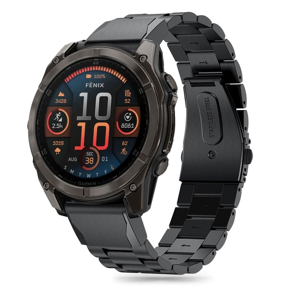 Tech-Protect Garmin Universal 26mm QuickFit Rustfri Stålrem - Sort