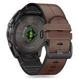 Universal Garmin 26mm QuickFit Rem Tech-Protect Læder Belagt Silikone - Brun