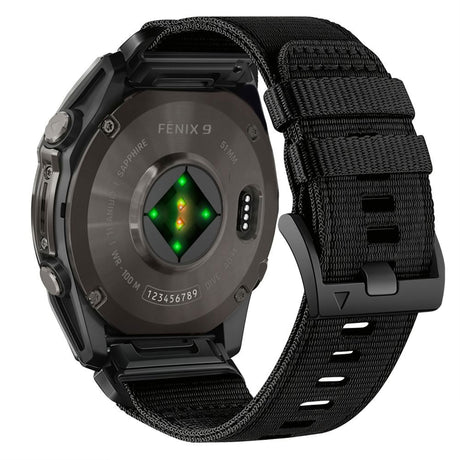 Universal Garmin Rem 26mm QuickFit Tech-Protect Classic Nylon Urrem - Sort