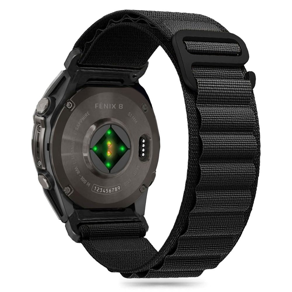 Universal Garmin 26mm QuickFit Tech-Protect Nylon Pro Rem - Sort