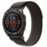 Universal Garmin 26mm QuickFit Tech-Protect Nylon Rem - Sort / Orange