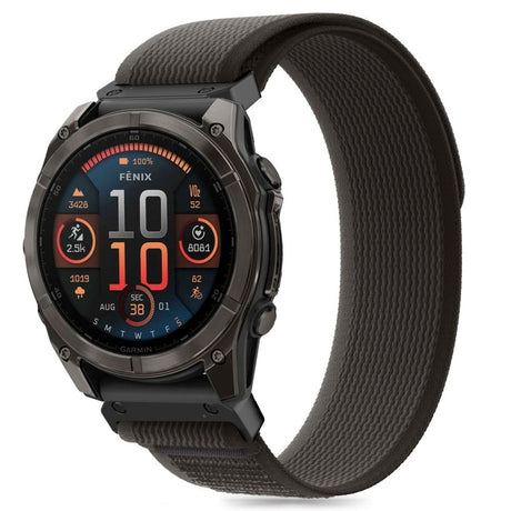 Universal Garmin 26mm QuickFit Tech-Protect Nylon Rem - Sort / Orange