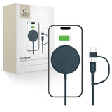 Magnetisk Qi15W Trådløs Oplader fra Tech-Protect - Blå