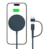 Magnetisk Qi15W Trådløs Oplader fra Tech-Protect - Blå