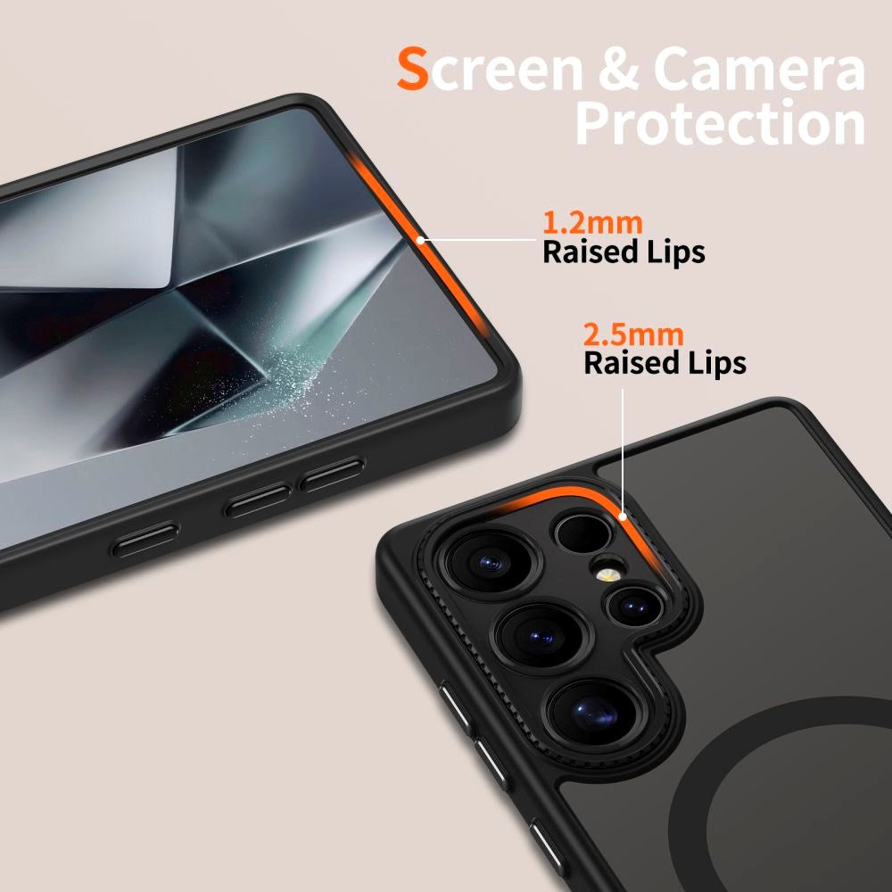 Tech-Protect MagCam Cover - Samsung Galaxy S25 Ultra - MagSafe Kompatibel - Mat Sort