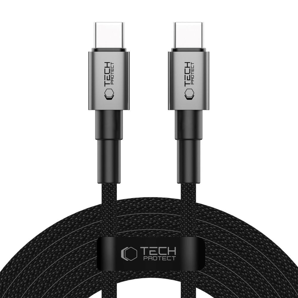 Tech-Protect Ultraboost 100W USB-C til USB-C Kabel - PD - 3m - Sort / Mørkegrå