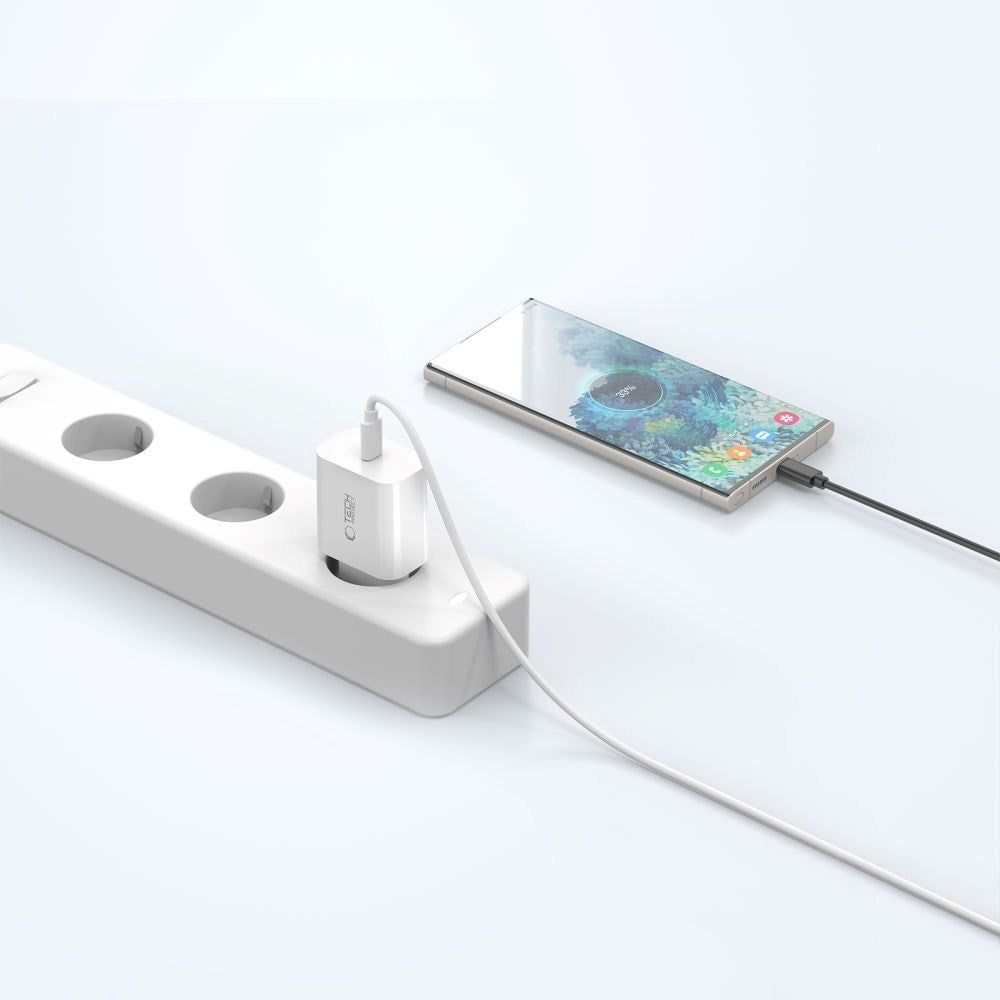 Tech-Protect NC20W PD USB-C Vægoplader - Hvid