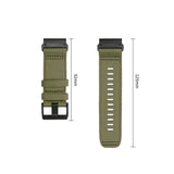 Universal Garmin Rem 26mm QuickFit Tech-Protect Classic Nylon Urrem - Grøn