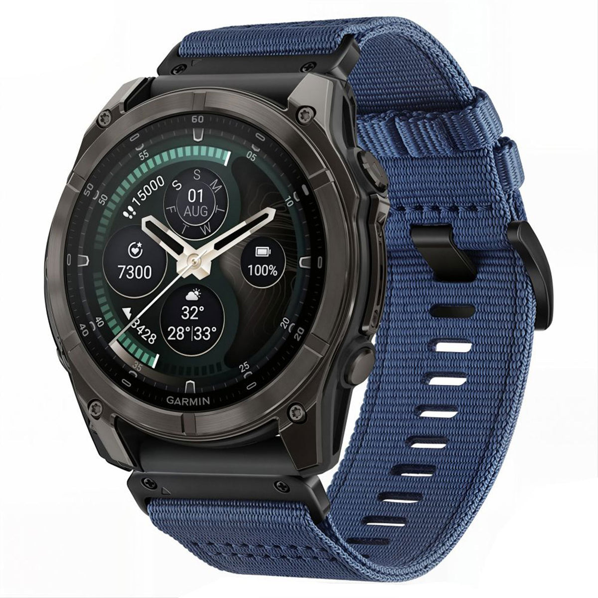Universal Garmin Rem 26mm QuickFit Tech-Protect Classic Nylon Urrem - Blå