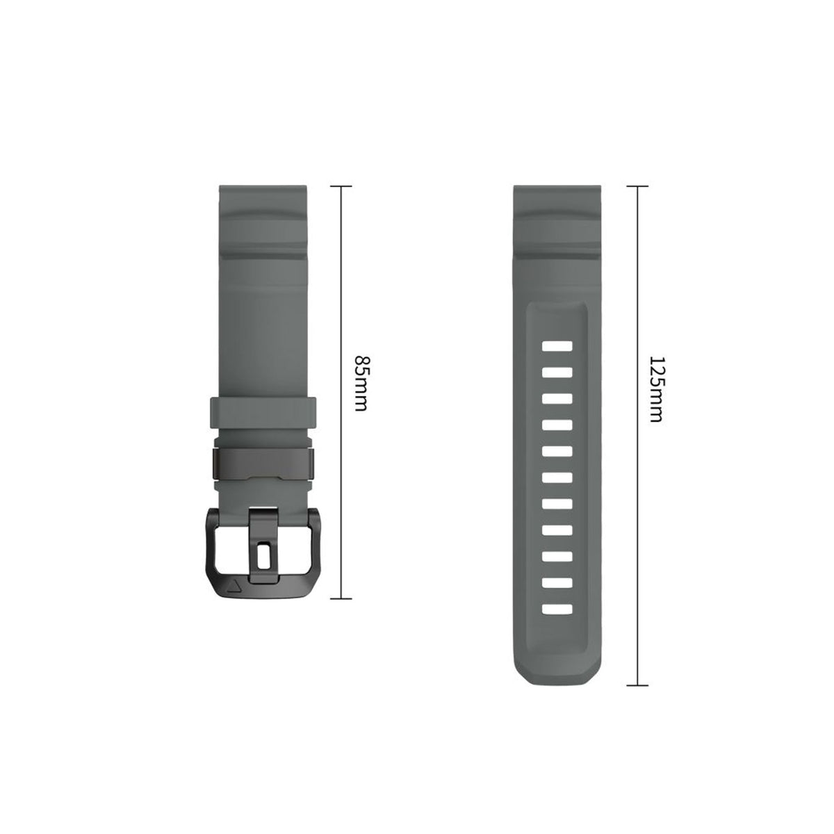 Universal Garmin 26mm QuickFit Tech-Protect Motion Fleksibelt Plast Rem - Grå