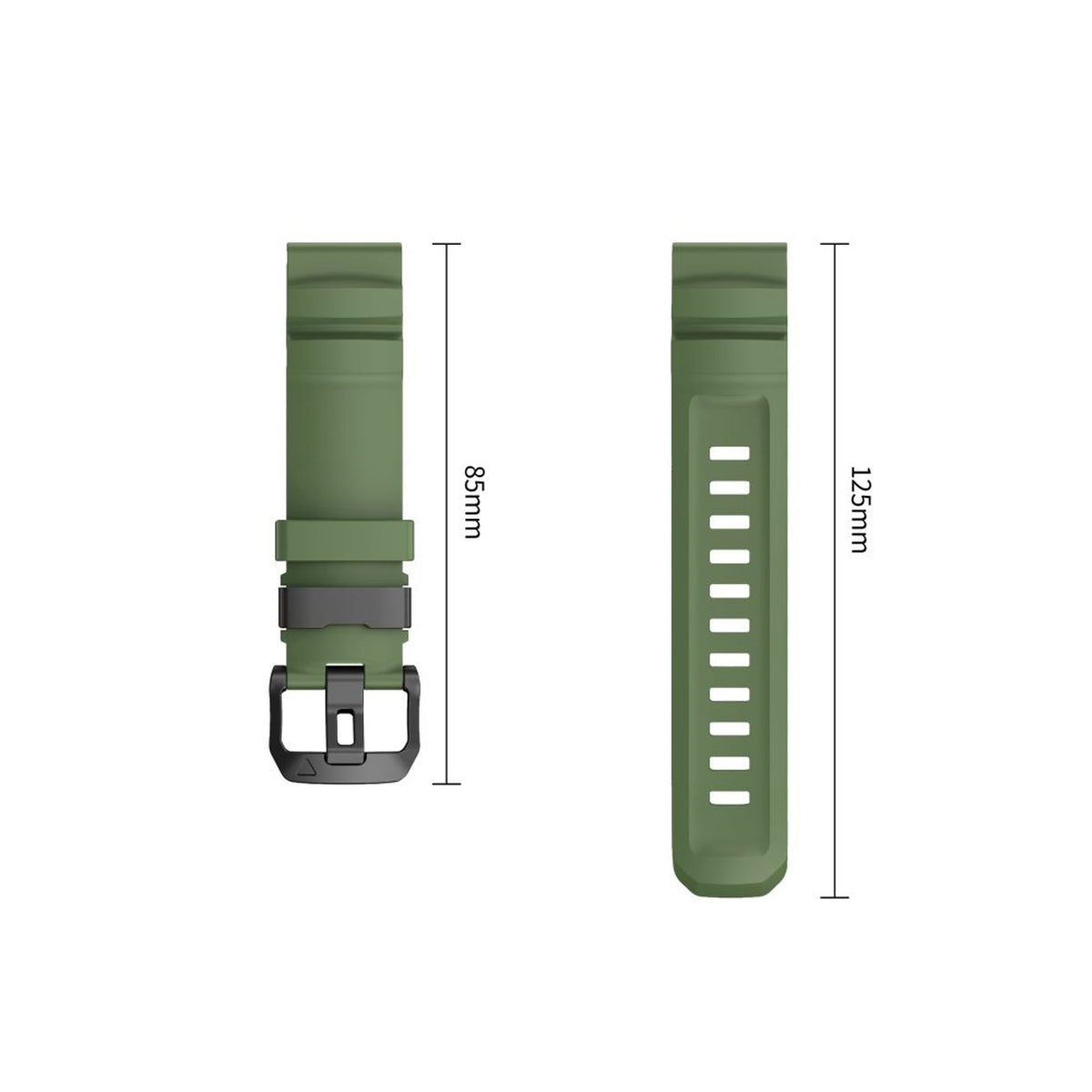 Universal Garmin 26mm QuickFit Tech-Protect Motion Fleksibelt Plast Rem - Grøn